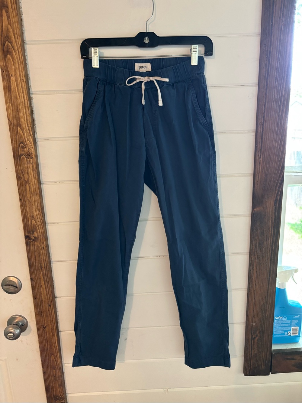 Pact Women’s Navy Drawstring Casual Pants Organic Cotton